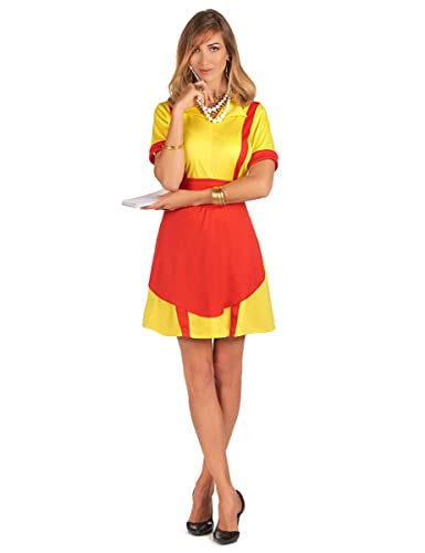 DEGUISE TOI 50er Jahre Kellnerin-Kostüm für Damen Diner-Lady USA rot-gelb - Gelb von DEGUISE TOI