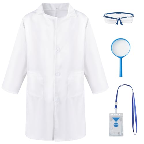 KumSoomliy Ärzte-Set für Kinder, Verkleidung, Arzt-Spielset, Jungen, Labor-Outfits, Wissenschaftler-Kostüm, Alter 11–12 Jahre von KumSoomliy