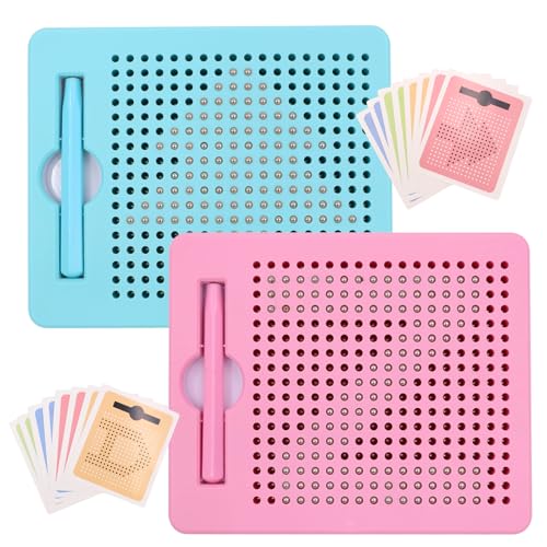 2 Stück Magnetische Zeichnungstafeln für Kinder - Magische Tafel mit Stift und Kugeln | Mehrwegiges Lernspielzeug 3+ | Ideal für Reisen & STEM Geschenk 2 Stück Magnetische Zeichnungstafeln für Kinder - Magische Tafel mit Stift und Kugeln | Mehrwegiges Lernspielzeug 3+ | Ideal für Reisen & STEM Geschenk von Kunaxku