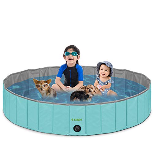 Kundu Rund (160 cm Durchmesser x 30,5 cm Tiefe) Heavy Duty PVC Outdoor Pets and Kids Pool/Bathing Tub - Portable & Foldable - Extra Large von Kundu