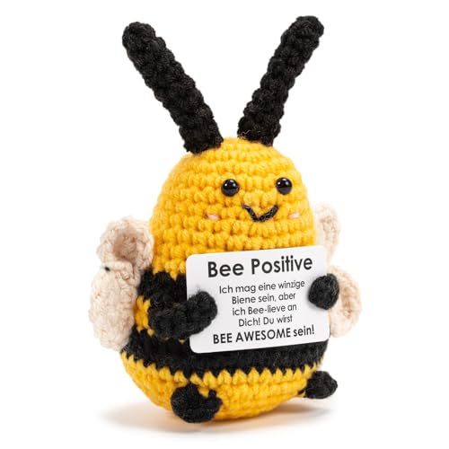 Pocket Hug Bienen, Niedliche Biene Häkeltiere, Positive Geschenke Biene Kuscheltier, Pocket Hug Deutsch Häkelbiene Karte mit Positiver Energie, Ermutigungsgeschenk Motivationsgeschen für Frauen Kinder Pocket Hug Bienen, Niedliche Biene Häkeltiere, Positive Geschenke Biene Kuscheltier, Pocket Hug Deutsch Häkelbiene Karte mit Positiver Energie, Ermutigungsgeschenk Motivationsgeschen für Frauen Kinder von Kunoli