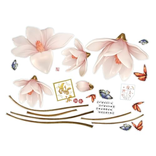 Kuntesetty Wandaufkleber mit Blumenmotiv, PVC, für Küchenschrank, Flur, Sofa, TV Hintergrund Kuntesetty Wandaufkleber mit Blumenmotiv, PVC, für Küchenschrank, Flur, Sofa, TV Hintergrund von Kuntesetty