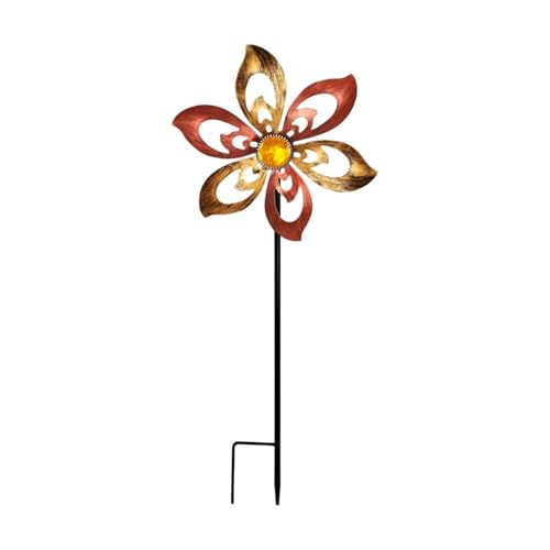Kuntesetty Windspinner, Windfänger für den Außenbereich, Eisen, dekorativer Gartenpfahl, Metall-Windmühle für Geschenk, Hinterhof, Balkon, Kuntesetty Windspinner, Windfänger für den Außenbereich, Eisen, dekorativer Gartenpfahl, Metall-Windmühle für Geschenk, Hinterhof, Balkon, von Kuntesetty