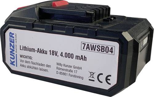 Kunzer 7AWSB04 Werkzeug-Akku 18V 4000 mAh Li-Ion von Kunzer