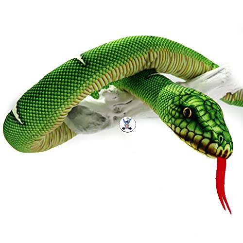 Baumpython Kuscheltier Schlange grün Plüschschlange Python Mamba Plüschtier NEPHRIT - Kuscheltiere*biz von Kuscheltiere.biz