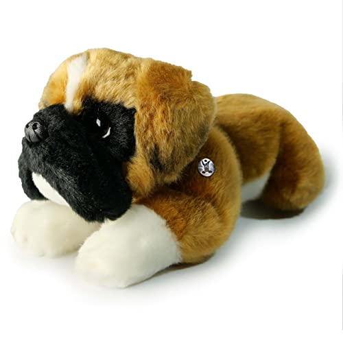 Boxer Kuscheltier Hund Bulldogge liegend Plüschhund Plüschtier Roxie - Kuscheltiere*biz von Kuscheltiere.biz