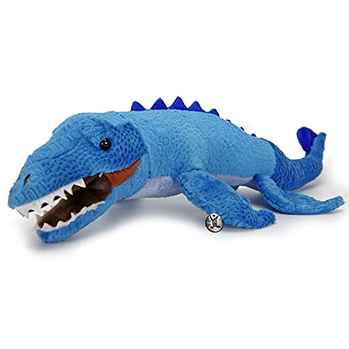 Dinosaurier Mosasaurus Kuscheltier blau 44 cm Plüsch Meeresechse MATABLUE - Kuscheltiere*biz von Kuscheltiere.biz