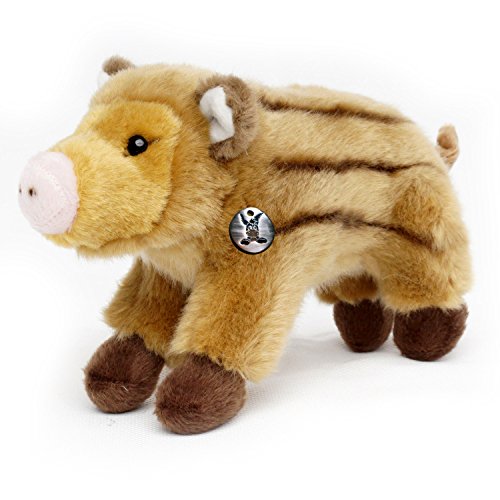 Frischling Kuscheltier Wildschwein Baby stehend 20 cm Plüschtier BORSTI - Kuscheltiere*biz von Kuscheltiere.biz
