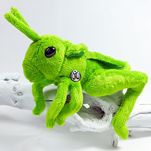 Grashüpfer Kuscheltier Heuschrecke grün Insekt Plüschtier Flipp 23 cm von Kuscheltiere.biz