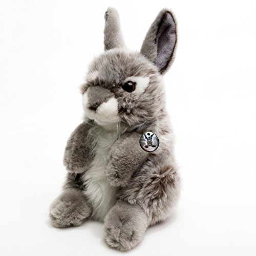Hase Barney grau sitzend Kaninchen Häschen Plüschtier Kuscheltier Plüschhase von Kuscheltiere.biz