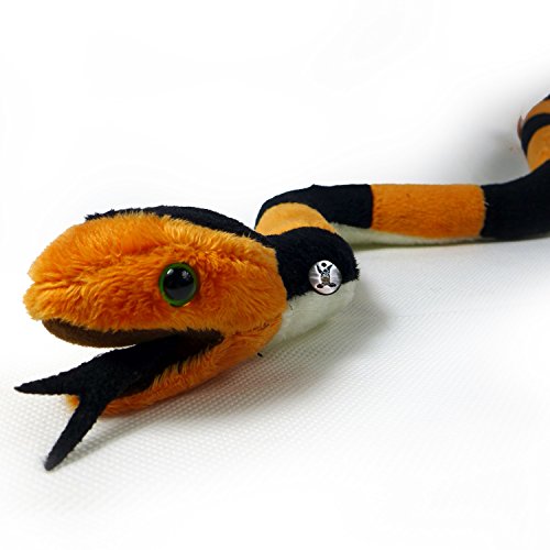 Korallenschlange Kuscheltier Schlange schwarz orange Plüschtier Korallenotter Payton - Kuscheltiere*biz von Kuscheltiere.biz
