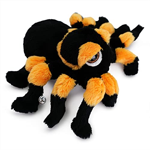 Kuscheltier Spinne grau + schwarz Plüschtier Spider Vogelspinne schwarz-orange von Kuscheltiere.biz