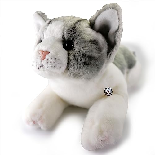 Kuscheltiere.biz Katze Kuscheltier grau-weiß Plüschtier Plüschkatze liegend MIZI Kuscheltiere.biz Katze Kuscheltier grau-weiß Plüschtier Plüschkatze liegend MIZI von Kuscheltiere.biz