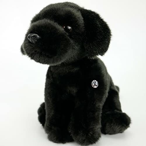 Labrador Kuscheltier Hund sitzend schwarz - Plüschtier Peppy von Kuscheltiere.biz