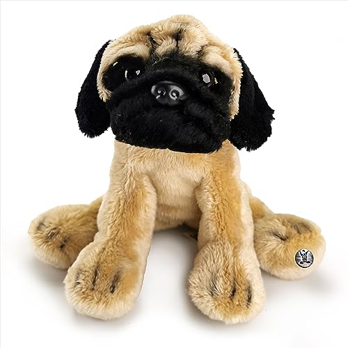 Mops Kuscheltier Hund sitzend Plüschtier Bulldogge Emma von Kuscheltiere.biz