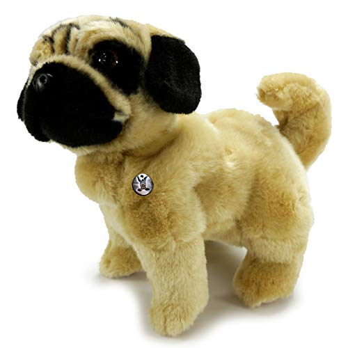 Mops Kuscheltier Hund stehend 25 cm - Plüschtier TASSILO Bulldogge von Kuscheltiere.biz