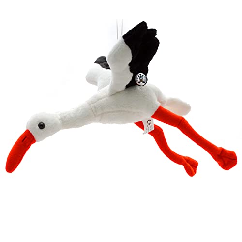 Storch Kuscheltier Vogel Klapperstorch Weißstorch 26 cm fliegend Plüschtier Flaps - Kuscheltiere*biz von Kuscheltiere.biz