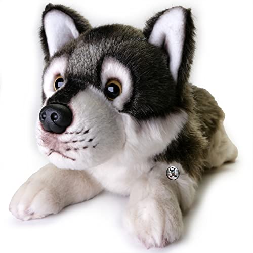 Wolf Plüschtier Kuscheltier liegend MARUK Wolf Plüschtier Kuscheltier liegend MARUK von Kuscheltiere.biz