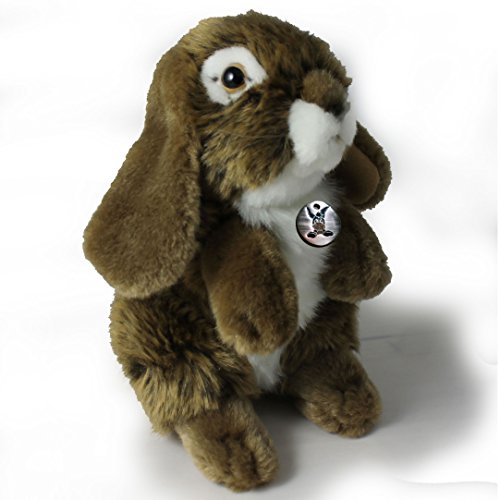 Zwergwidder HOPSI Hase mit Schlappohren Kaninchen braun sitzend Kuscheltier Plüschtier von Kuscheltiere.biz