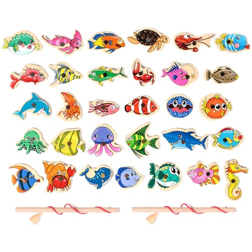 Kustimantu Angelspiel Für Kinder - Sensorisches Angelspiel Mit Fischen,Interaktives Lernspiel Für Kindergartenkinder Mit Feinmotorik-Übungen Und Eltern-Kind-Aktivitäten von Kustimantu