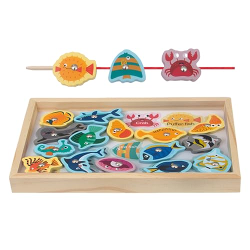 Kustimantu Angelspielspielzeug aus Holz,Kinderfreundliches 2-in-1-Angelspiel für Kinder - Angelspielzeug aus Holz für -Spielzeug, Weihnachts- und Ostergeschenke für Mädchen und Kustimantu Angelspielspielzeug aus Holz,Kinderfreundliches 2-in-1-Angelspiel für Kinder - Angelspielzeug aus Holz für -Spielzeug, Weihnachts- und Ostergeschenke für Mädchen und von Kustimantu