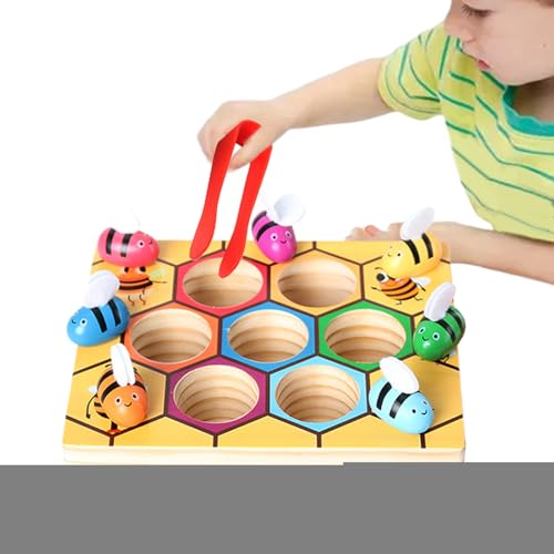 Kustimantu Baby Sortierspielzeug - Bienensammelspiel Feinmotorik Training,Pädagogisches Lernspielzeug Ab 3 Jahre Für Mädchen Kindergarten Vorschule Zuhause Unterwegs Drinnen Draußen Geburtstag von Kustimantu