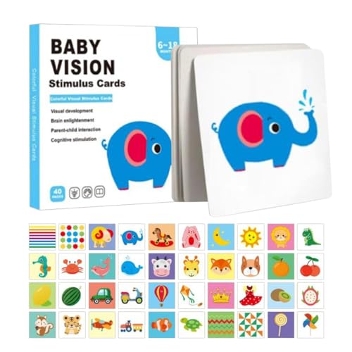 Kustimantu Baby Vision Stimulation, Baby Vision Stimulationskarten | Kleinkindlernkarten hoher Kontrast,Visuelle Stimulation Lernaktivität Flashkarte für Kinder 0-3 Kustimantu Baby Vision Stimulation, Baby Vision Stimulationskarten | Kleinkindlernkarten hoher Kontrast,Visuelle Stimulation Lernaktivität Flashkarte für Kinder 0-3 von Kustimantu