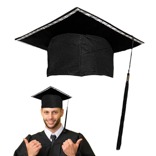 Kustimantu Bachelor Abschlusshut | LED-Leuchthut Mit Glühfunktion,Kopfschmuck Mit Quasten, Partydekoration, Abschlussfeier Zubehör Für Mottoparty, Schule, Uni, Abitur & Zeremonie von Kustimantu