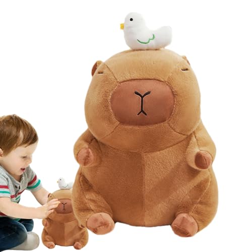 Kustimantu Capybara-Plüschtier, Capybara-Plüschtier, Süße Capybara, Süße Capybara-Kuscheltiere, 13,8 Zoll weiche Capybara-Plüschkissenpuppe für Mädchen-Kinderdekoration von Kustimantu