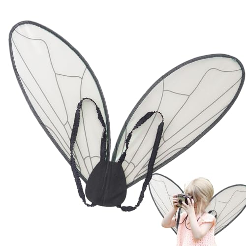 Kustimantu Feenflügel für – Kostüm Feenflügel Kinder – Kostümzubehör Spielzeug für Rollenspiele für Weihnachten Maskenball Halloween Themenpartys Ausstellungen Anime Geburtstage von Kustimantu