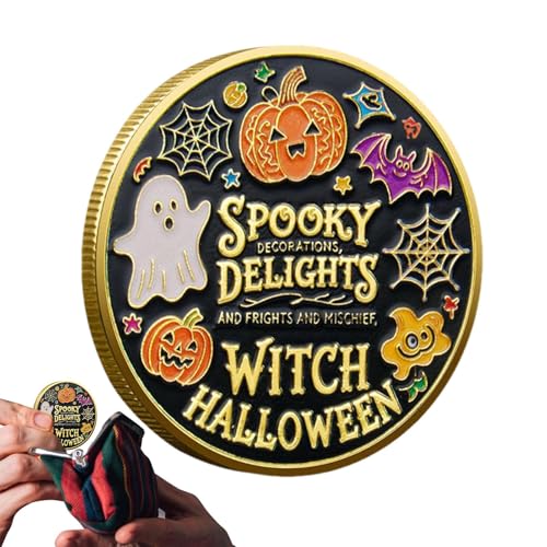 Kustimantu Halloween-Gedenkmünze – Fantasiestück für Halloween, Souvenir für Sammler, Geschenk für Geburtstag, Erwachsene, Veranstaltung, Kabinett, Karneval Kustimantu Halloween-Gedenkmünze – Fantasiestück für Halloween, Souvenir für Sammler, Geschenk für Geburtstag, Erwachsene, Veranstaltung, Kabinett, Karneval von Kustimantu