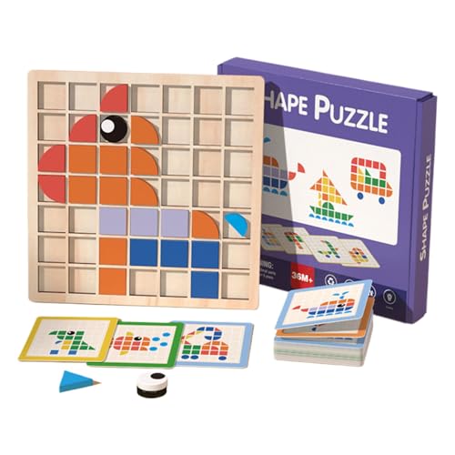 Kustimantu Holzform -Puzzle, Holzrätsel für Kleinkind | Pädagogische Holzsensorische Kleinkind -Rätsel | Vorschule frühe Entwicklung und Aktivitätsspielzeug sortieren und Stapelspielzeug von Kustimantu