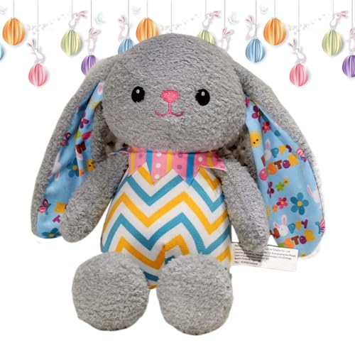 Kustimantu Plüsch Osterhase, Kaninchengefüllter Tierspielzeug - Handgefertigtes Hugble Bunny Plüschspielzeug Osterkaninchen,Bequeme Tischplattendekorationen, gestreiftes Design, Ostermittel für Kustimantu Plüsch Osterhase, Kaninchengefüllter Tierspielzeug - Handgefertigtes Hugble Bunny Plüschspielzeug Osterkaninchen,Bequeme Tischplattendekorationen, gestreiftes Design, Ostermittel für von Kustimantu