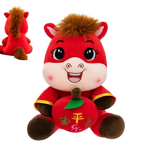 Kustimantu Stofftier | Chinesische Neujahrstiere | Glück Und Frieden Maskottchen Cartoon Figur Chinesisches Neujahr 2026 Für Familie Kind Erwachsene Freunde von Kustimantu