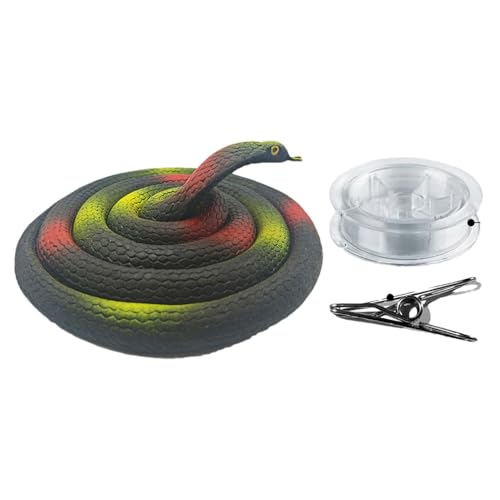 Kustimantu String Snake, Clip on Streich Schlange,Simulation Tierspielzeug - Lustige Halloween -Sachen, tragbares falsches Tier für Familienversammlungen, Themenpartys von Kustimantu