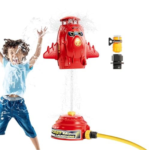 Kustimantu Wassersprinkler für Kinder, Space Rocket Sprinkler - Raketenform 360 ° rotierende niedliche Sprinkler für Hof,Kinder Spielen Spielen Wasserspielzeug für Mädchen im Alter von 4 bis 8 Jahren Kustimantu Wassersprinkler für Kinder, Space Rocket Sprinkler - Raketenform 360 ° rotierende niedliche Sprinkler für Hof,Kinder Spielen Spielen Wasserspielzeug für Mädchen im Alter von 4 bis 8 Jahren von Kustimantu