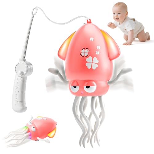KutaKuta Electric Dancing Octopus Toy, 2025 Neueste Tanzender Oktopus Spielzeug mit Licht, Musik und Angelrute, Krake Krabbelspielzeug mit Automatisch Hindernisvermeidung für Junge Mädchen KutaKuta Electric Dancing Octopus Toy, 2025 Neueste Tanzender Oktopus Spielzeug mit Licht, Musik und Angelrute, Krake Krabbelspielzeug mit Automatisch Hindernisvermeidung für Junge Mädchen von KutaKuta