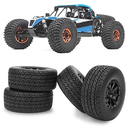 4 Stück RC-Reifen RC Kurzstrecken-LKW-Reifen Reifenrad RC-Zubehör Passend für 1/10 Traxxas Slash 4 Stück RC-Reifen RC Kurzstrecken-LKW-Reifen Reifenrad RC-Zubehör Passend für 1/10 Traxxas Slash von Kuuleyn