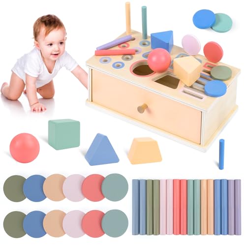 Kuvarix Montessori Spielzeug ab 1 2 3 Jahr, Holzspielzeug Kinder Farbe Sortierspiel, 3-in-1 Kinderspielzeug Motorikspielzeug Baby Sensorik Kleinkind Spielzeug 1 Jahr Geschenk für Jungen Mädchen Kuvarix Montessori Spielzeug ab 1 2 3 Jahr, Holzspielzeug Kinder Farbe Sortierspiel, 3-in-1 Kinderspielzeug Motorikspielzeug Baby Sensorik Kleinkind Spielzeug 1 Jahr Geschenk für Jungen Mädchen von Kuvarix
