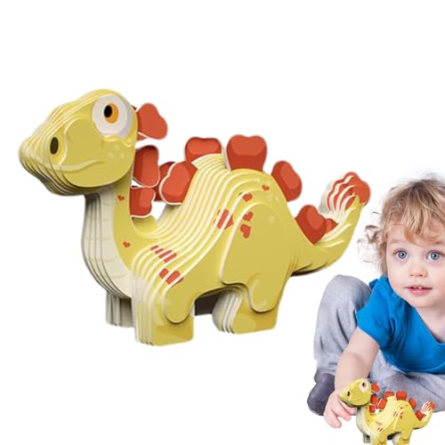Kuxiptin 3D-Dinosaurier-Puzzle,Kinder-Dinosaurier-Puzzle - 3D-Dinosaurier-Puzzlespielzeug - Papier-Tierpuzzle, pädagogisches Lernspielzeug, Hand-Auge-Koordinationstraining, Vorschulaktivitäten, von Kuxiptin