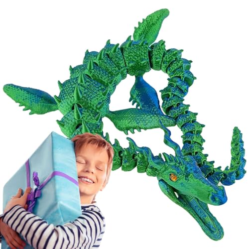 Kuxiptin 3D-Druck-Drache, 3D-Drachen-Zappelspielzeug | 3D-Drachen mit flexiblen Gelenken,Voll beweglicher Drache, Zappeldrache für Kinder, Jungen, Erwachsene, verbessert die Konzentration von Kuxiptin