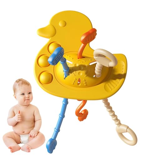 Kuxiptin Kleinkind-Pull-String-Aktivitätsspielzeug | Zugschnurspielzeug zur Fähigkeitsentwicklung - Tragbares, wiederverwendbares Lernspielzeug für motorische Fähigkeiten, Zahnungshilfe für Jungen und von Kuxiptin