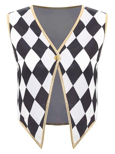 Kvysinly Damen Zirkusdirektor Kostüm Halloween Karneval Tanzweste Disco Show Ärmellos Tank Top Schwarz XXL Kvysinly Damen Zirkusdirektor Kostüm Halloween Karneval Tanzweste Disco Show Ärmellos Tank Top Schwarz XXL von Kvysinly