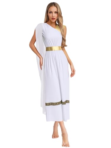 Kvysinly Griechische Göttin Kostüm Damen Römische Kleid Antike Griechische Toga Abendkleid Maskerade Halloween Karneval Weiß 3XL Kvysinly Griechische Göttin Kostüm Damen Römische Kleid Antike Griechische Toga Abendkleid Maskerade Halloween Karneval Weiß 3XL von Kvysinly