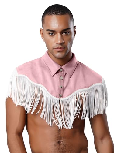 Kvysinly Herren Cowboy Western Kostüm Tanktop Mit Fransen Cosplay Maskerade Rave Party Karneval Halloween Clubwear Rosa XXL Kvysinly Herren Cowboy Western Kostüm Tanktop Mit Fransen Cosplay Maskerade Rave Party Karneval Halloween Clubwear Rosa XXL von Kvysinly