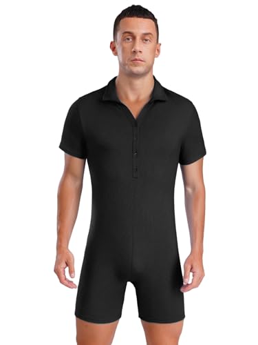 Kvysinly Herren Soft Bodysuit Atmungsaktiv Jumpsuit Slim Fit Einteiliger Overall Männer Gymnastik Training Outfit Schwarz 2XL Kvysinly Herren Soft Bodysuit Atmungsaktiv Jumpsuit Slim Fit Einteiliger Overall Männer Gymnastik Training Outfit Schwarz 2XL von Kvysinly