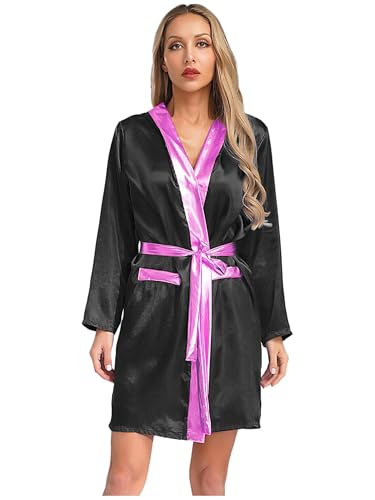 Kvysinly Kostüm Boxer Kapuzenbademantel Langarm Boxrobe Erwachsene Sportanzug Schwarz&Pink M Kvysinly Kostüm Boxer Kapuzenbademantel Langarm Boxrobe Erwachsene Sportanzug Schwarz&Pink M von Kvysinly
