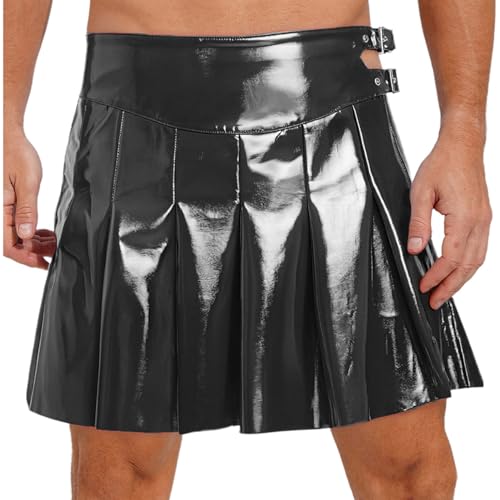 Kvysinly Männliches Gladiatorenleder-Kilt Kostüm für Halloween Karneval Römische Gladiatorenkostüm Themeparty Clubwear Schwarz XXL Kvysinly Männliches Gladiatorenleder-Kilt Kostüm für Halloween Karneval Römische Gladiatorenkostüm Themeparty Clubwear Schwarz XXL von Kvysinly
