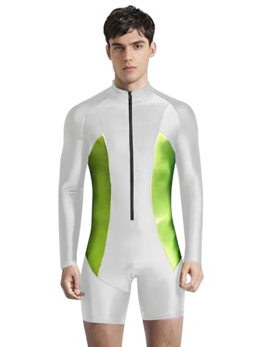 Kvysinly Shorty Neoprenanzüge Herren Einteiliger Badeanzüge Langarm Bademode mit Reißverschluss Vorne Premium Neopren Neoprenanzug Weiß L Kvysinly Shorty Neoprenanzüge Herren Einteiliger Badeanzüge Langarm Bademode mit Reißverschluss Vorne Premium Neopren Neoprenanzug Weiß L von Kvysinly