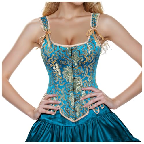 Oktoberfest Damen Outfit Blusen Mittelalterliche Kostümfrauenhose Elegantes -Korsett-Top aus Brokat mit Flügelärmeln für Kostüme in Übergröße Für Anime Yumeko Jabami Cosplay Kostüm von Kwatieh